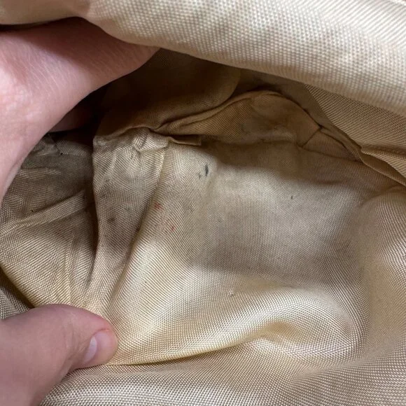 Vintage Floral Tapestry Purse Wooden Handles 1970s Roses Boho Retro As Is - Picture 6 of 12